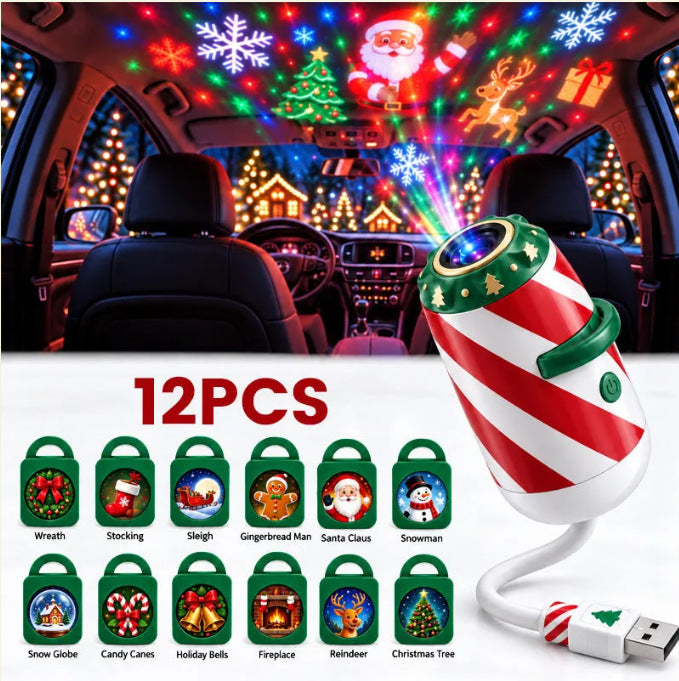 Christmas Car Projector Light with Festive Patterns