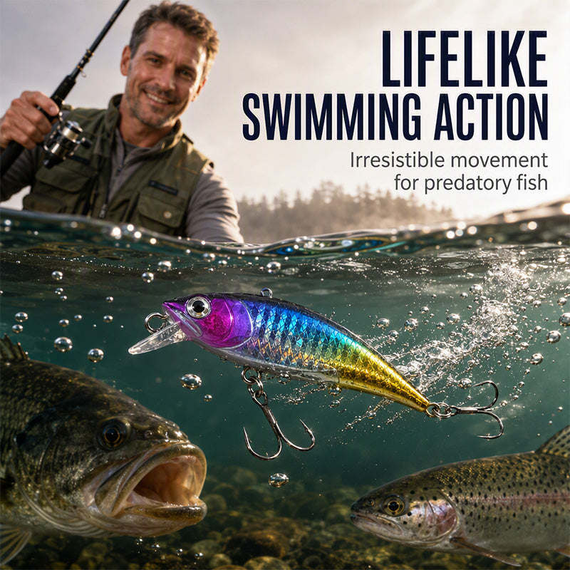 Christmas Fishing Lure Advent Calendar Blind Box Set with Minnows, Poppers, and Spoons