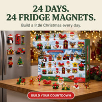 Fridge Magnet Advent Calendar, 24 Christmas Brick Builds for the Kitchen