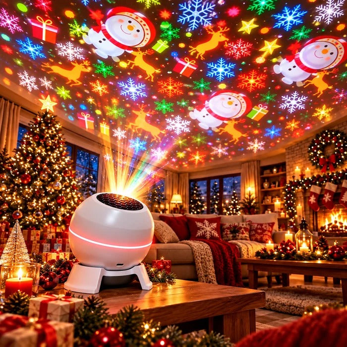 Christmas Projector with Animated Light Patterns