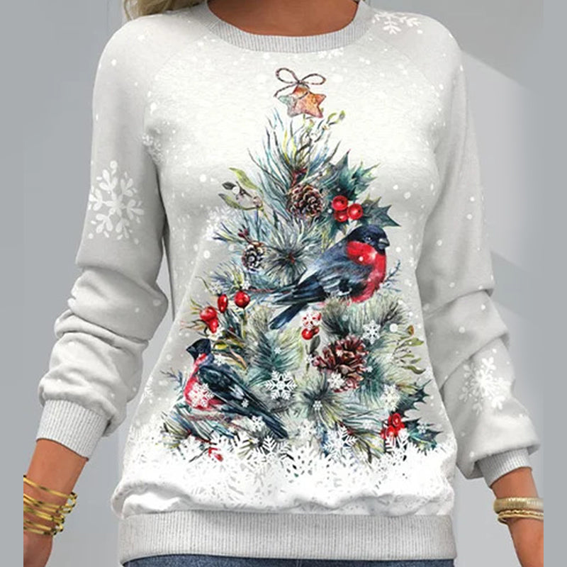 Christmas Tree Print Sweatshirt
