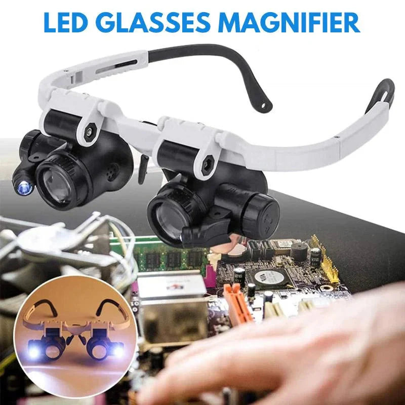 ClaritySight Pro LED Magnifier Glasses With 8x, 15x, and 23x Zoom