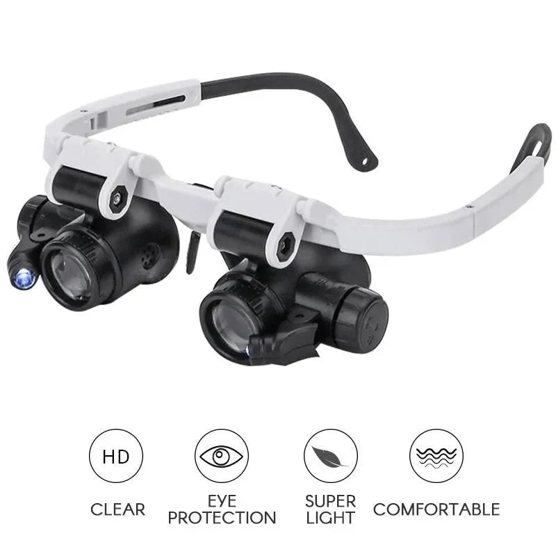 ClaritySight Pro LED Magnifier Glasses With 8x, 15x, and 23x Zoom