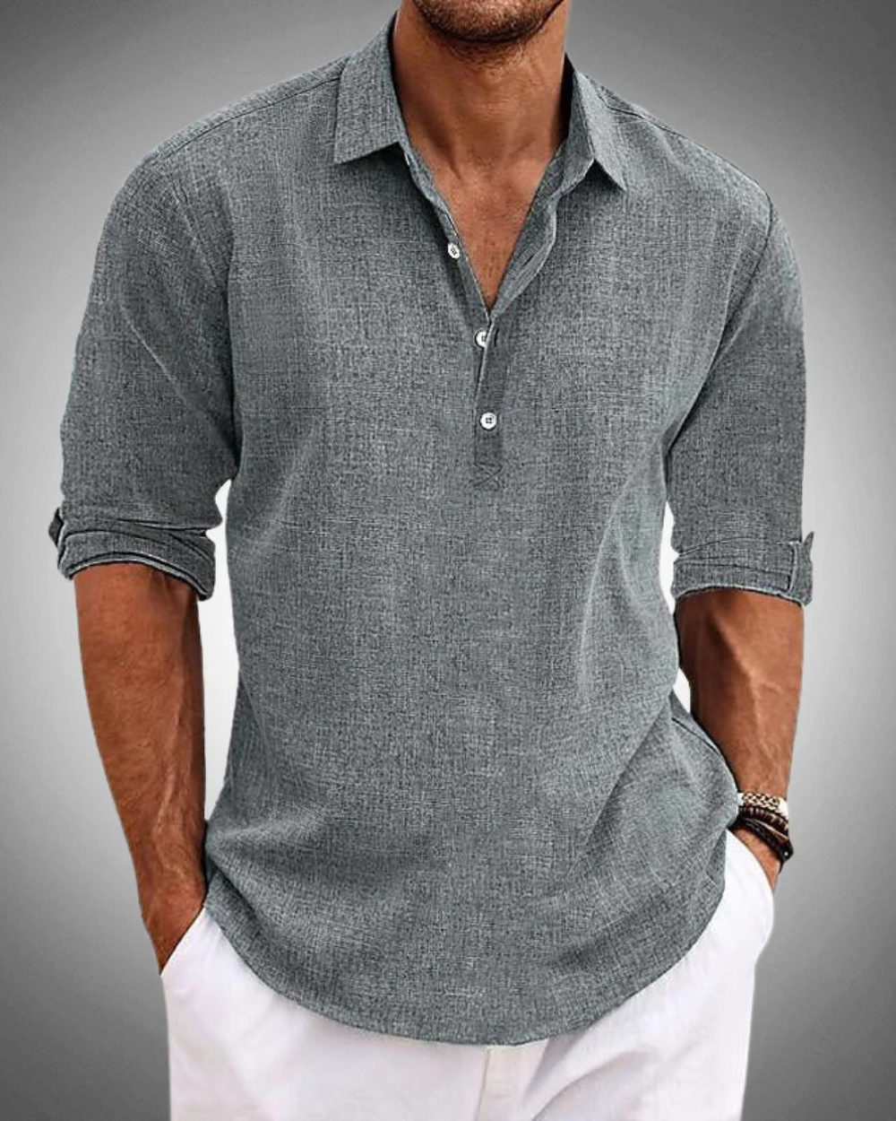 Classic Button-Front Shirt