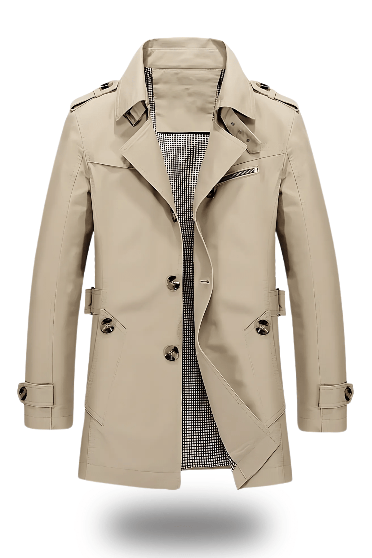Classic Lapel Collar Trench Coat