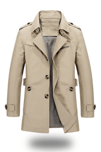 Classic Lapel Collar Trench Coat