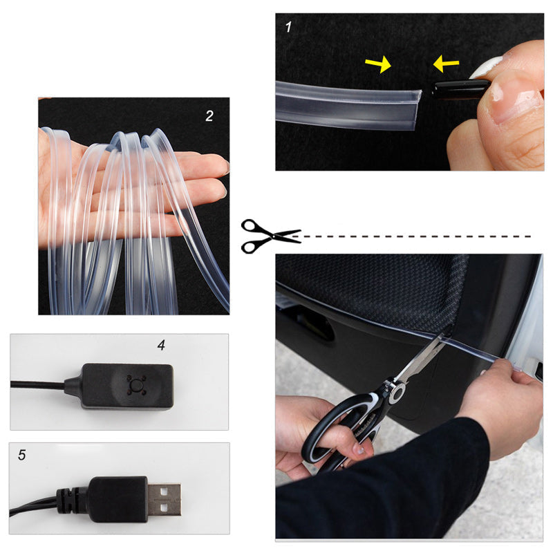 Color-Changing RGB Car Strip Lights - 7 Colors