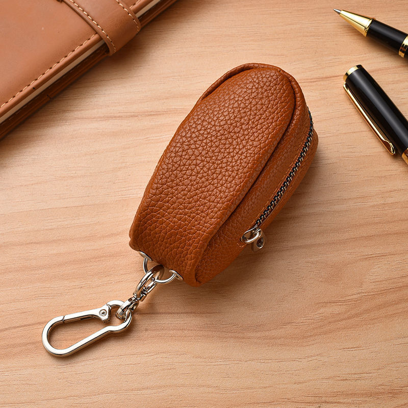 Pochette porte-clés compacte en cuir