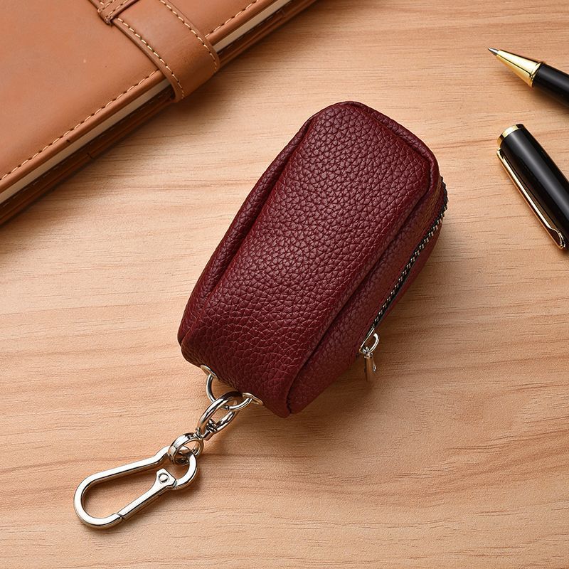 Pochette porte-clés compacte en cuir