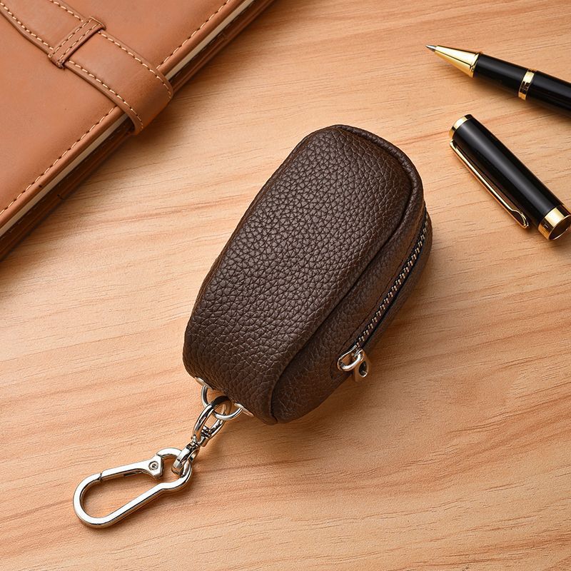 Pochette porte-clés compacte en cuir