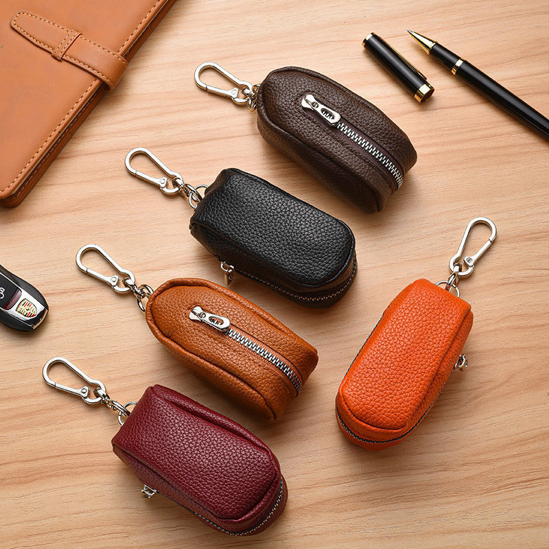 Pochette porte-clés compacte en cuir