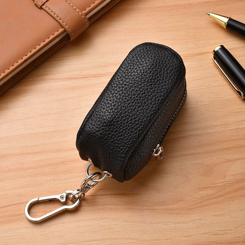 Pochette porte-clés compacte en cuir