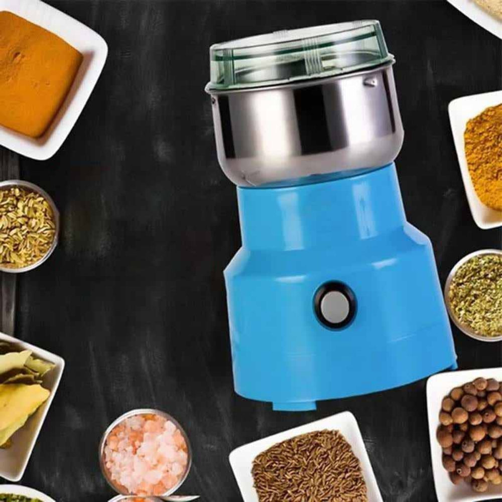 Compact Stainless Steel Electric Spice and Coffee Grinder with High-Torque Motor
