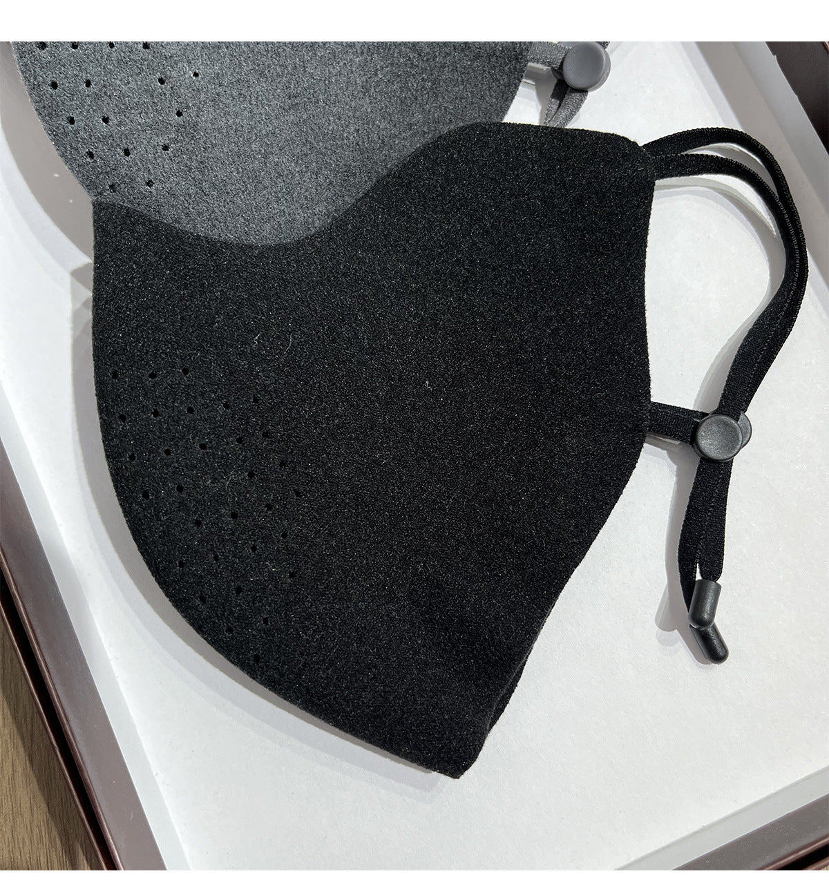 Contoured Breathable Reusable Face Mask with Adjustable Ear Toggles