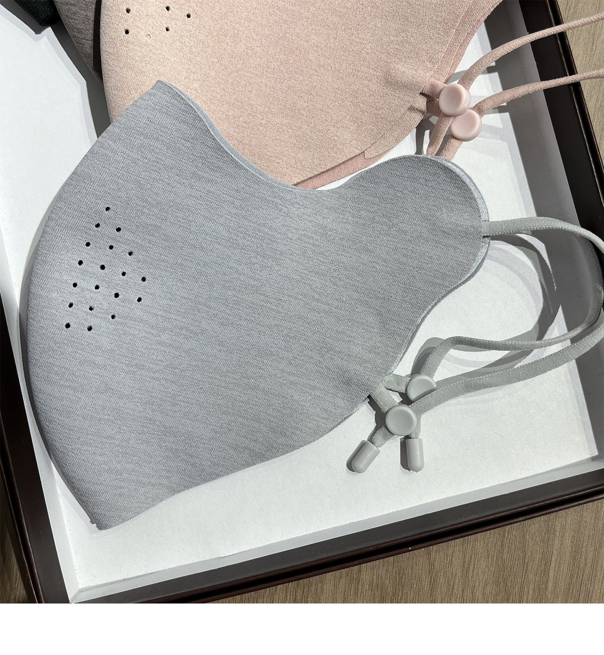 Contoured Breathable Reusable Face Mask with Adjustable Ear Toggles
