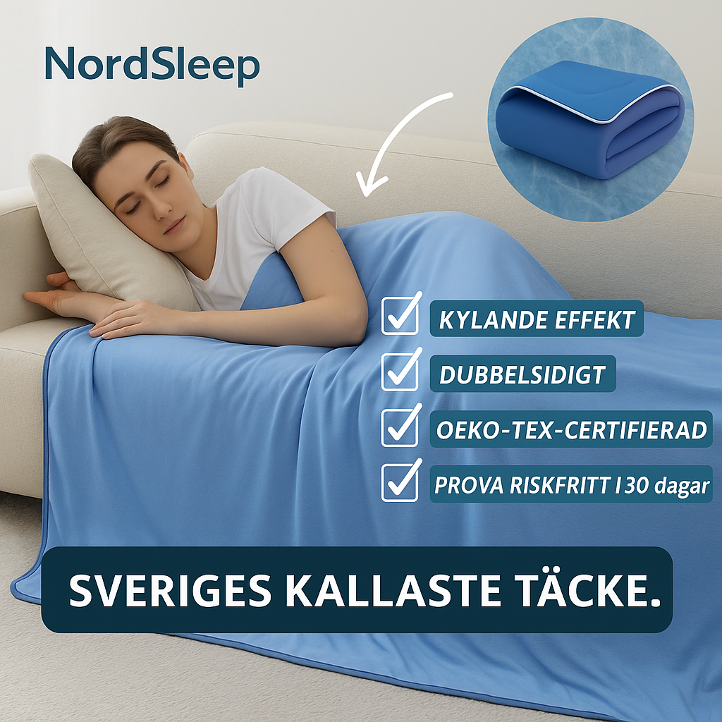 Cooling Blanket with Japanese Arc-Chill Technology & Soft Bamboo – NordSleep™ Premium 150×200 cm