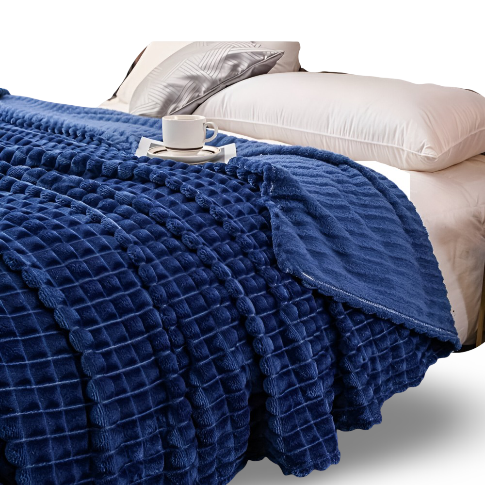 Plaid douillet et moelleux en polaire corail