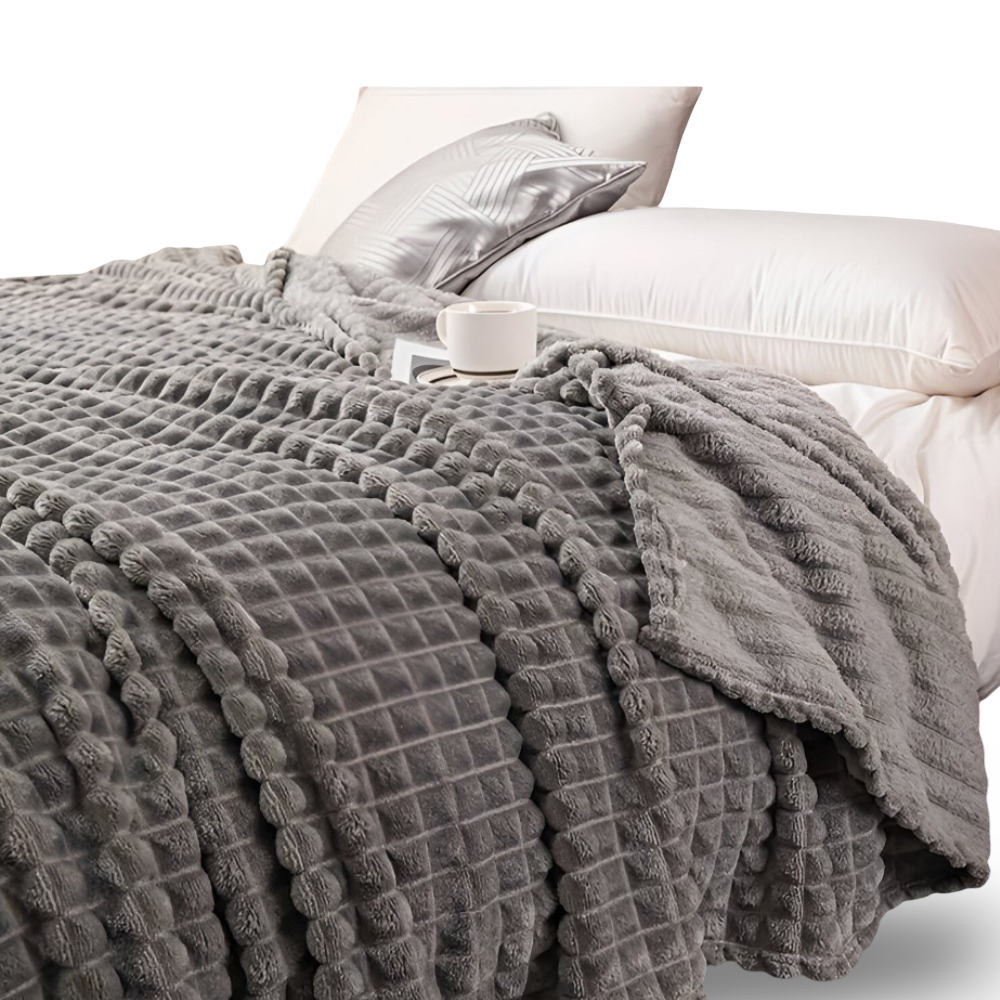 Plaid douillet et moelleux en polaire corail
