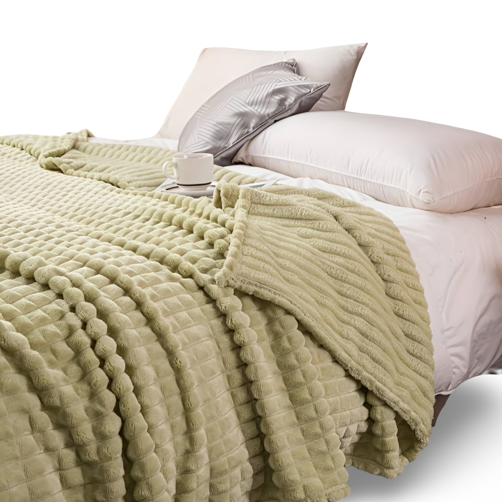 Plaid douillet et moelleux en polaire corail