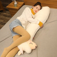 Almohada extragrande de peluche de alpaca para dormir de lado