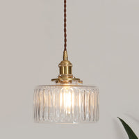 Lampe Suspendue à Hauteur Réglable Style Verre Vintage