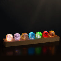 Lámpara de Cristal con Efectos de Luz Cósmica