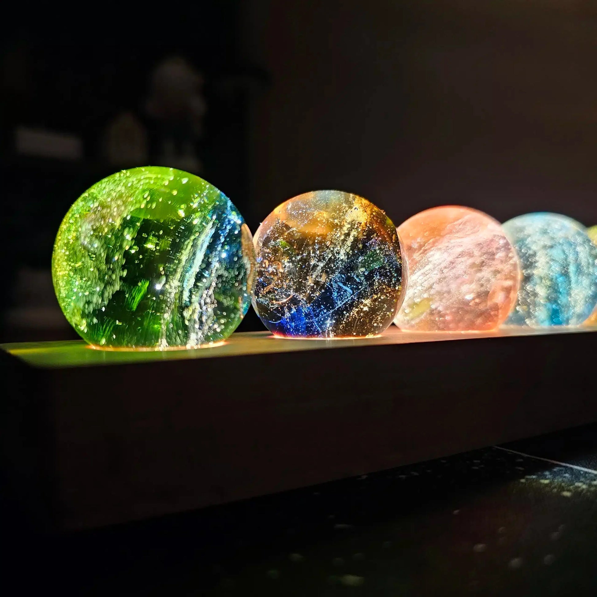 Crystal Lamp with Cosmic Light Effects