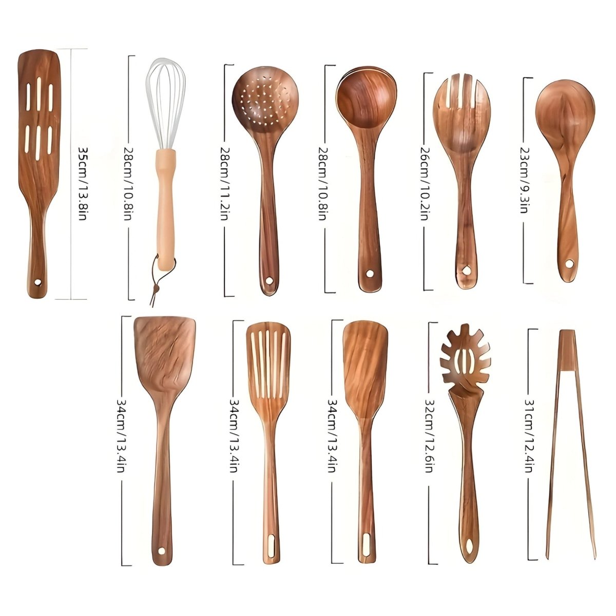 Davy | 11-piece heat-resistant wooden kitchen set - WoodChef