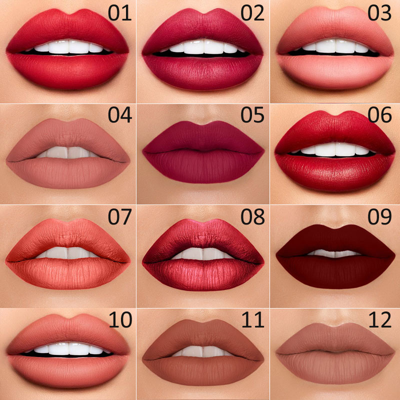 Davy | 2-in-1 Dual Lipstick & Liner | Matte Texture & Long-Lasting Finish | Highly Pigmented & Waterproof | 12 Color Variants for Precision Makeup