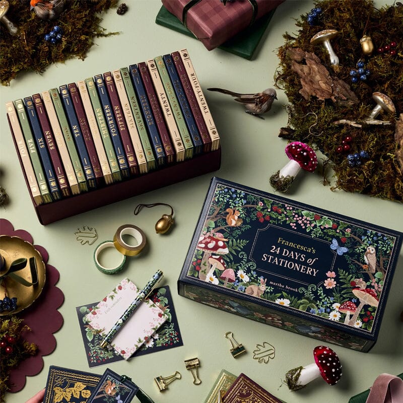 Davy | 24 Days Premium Stationery Advent Calendar | Limited "Winter Forest" Edition | 24 Exclusive Stationery Surprises | Sustainable & Plastic-Free | Includes 2025 Calendar & Accessories