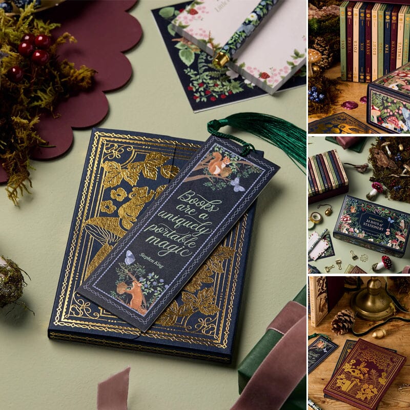 Davy | 24 Days Premium Stationery Advent Calendar | Limited "Winter Forest" Edition | 24 Exclusive Stationery Surprises | Sustainable & Plastic-Free | Includes 2025 Calendar & Accessories