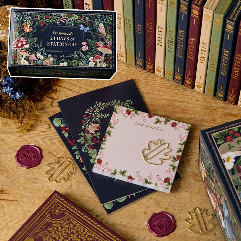 Davy | 24 Days Premium Stationery Advent Calendar | Limited "Winter Forest" Edition | 24 Exclusive Stationery Surprises | Sustainable & Plastic-Free | Includes 2025 Calendar & Accessories