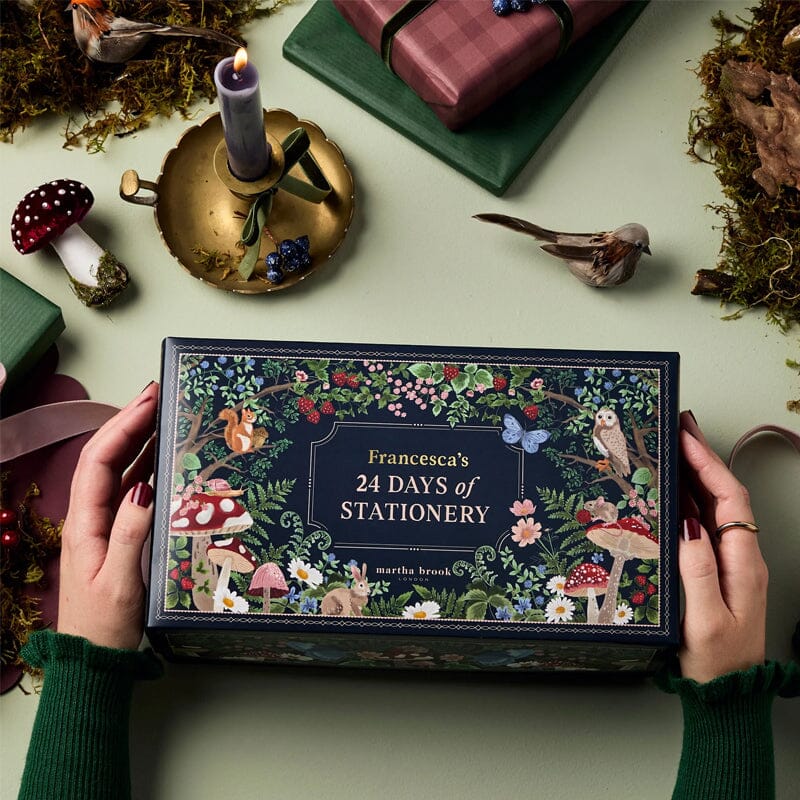 Davy | 24 Days Premium Stationery Advent Calendar | Limited "Winter Forest" Edition | 24 Exclusive Stationery Surprises | Sustainable & Plastic-Free | Includes 2025 Calendar & Accessories