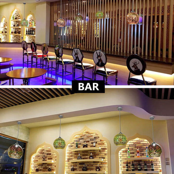 Davy | 3D Firework Glass Pendant Light | Creative Colored Glass Design