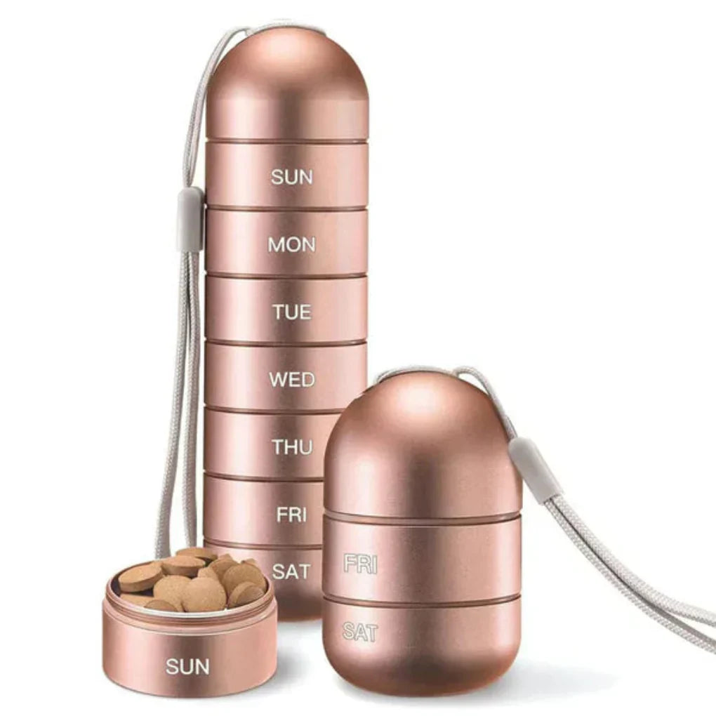 Davy | 7 Day Stackable Pill Organizer with Strap