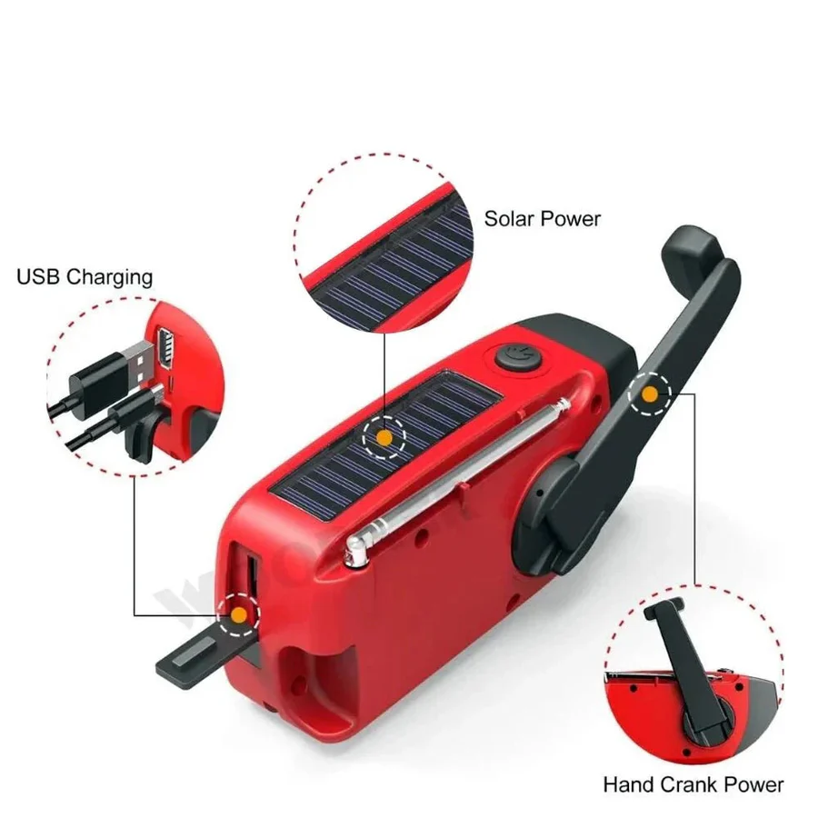 Davy | All in One Emergency Radio with Solar Energy and Power Bank