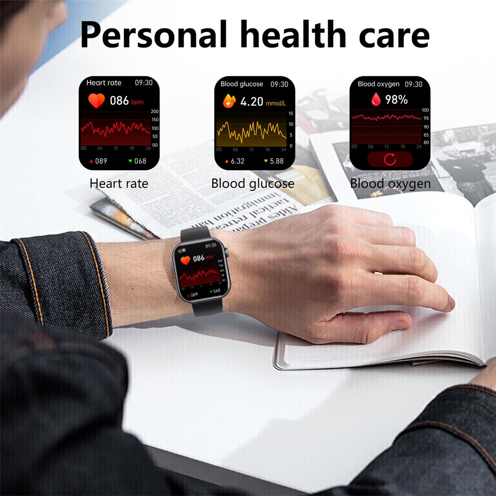 Davy | Blood Sugar Blood Pressure Blood Oxygen Sleep Monitor Waterproof Smartwatch