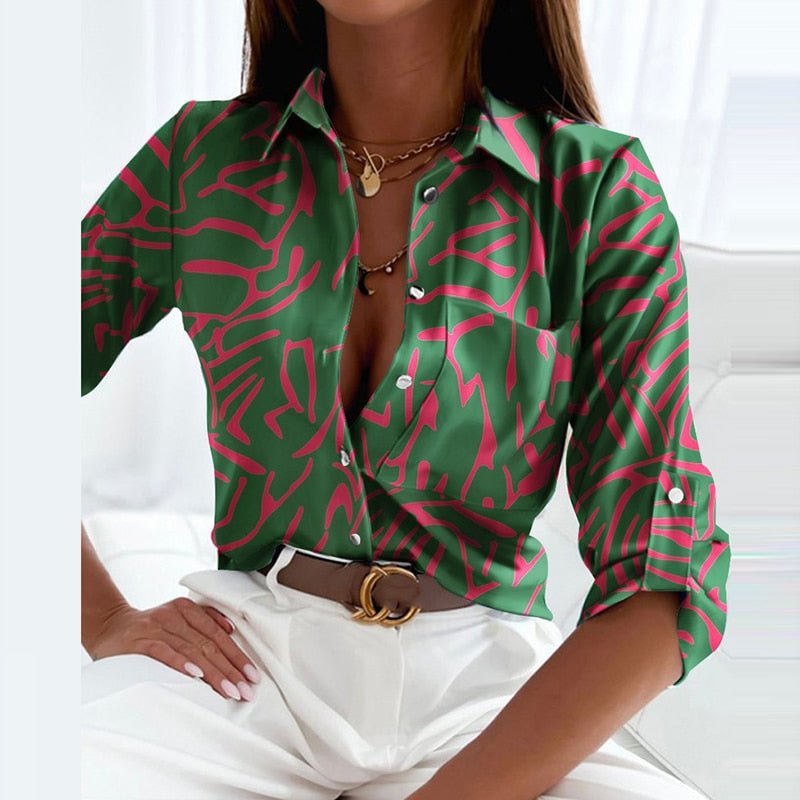 Davy Blouse with Lapel Collar