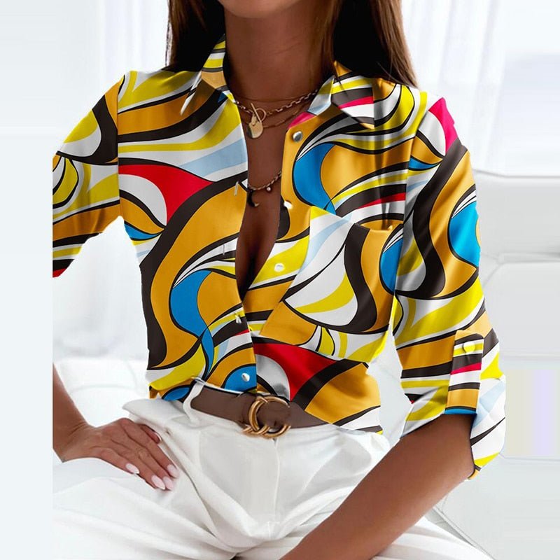 Davy Blouse with Lapel Collar