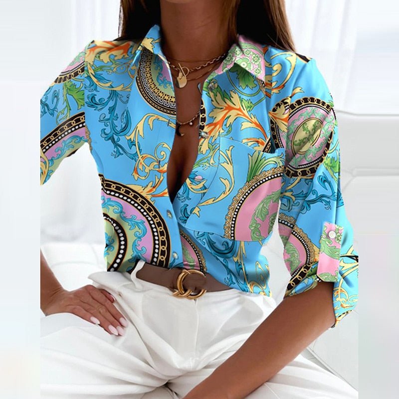 Davy Blouse with Lapel Collar