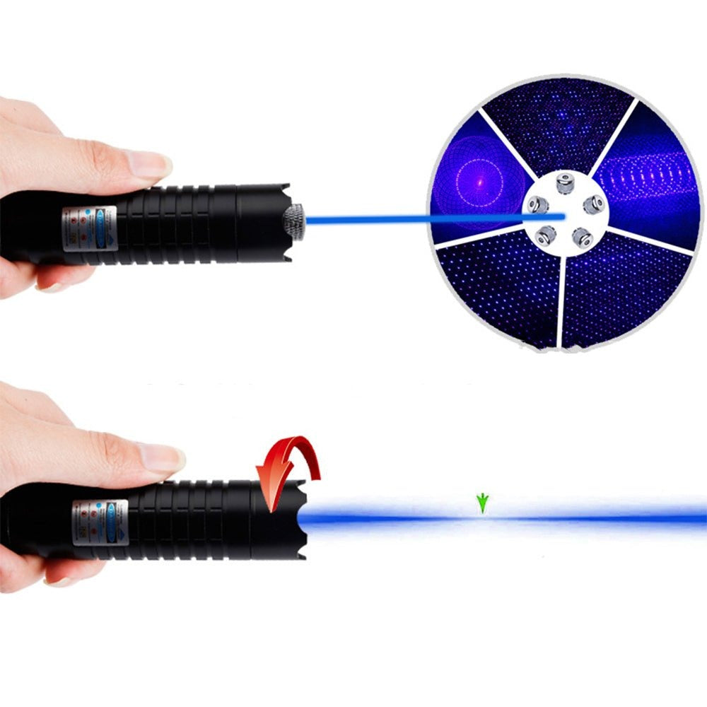 Davy | Blue Beam Laser Torch | 450nm High-Intensity Optical Output | Tactical 5000m+ Range | Adjustable Focus Aluminum Chassis | Thermal Ignition Capable Flashlight
