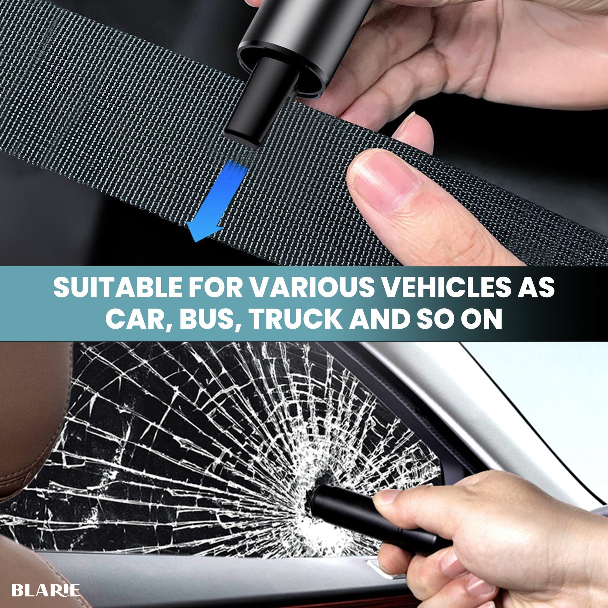 Davy | Car Safety Hammer – Important Car Escape Tool & Window Breaker for Emergencies