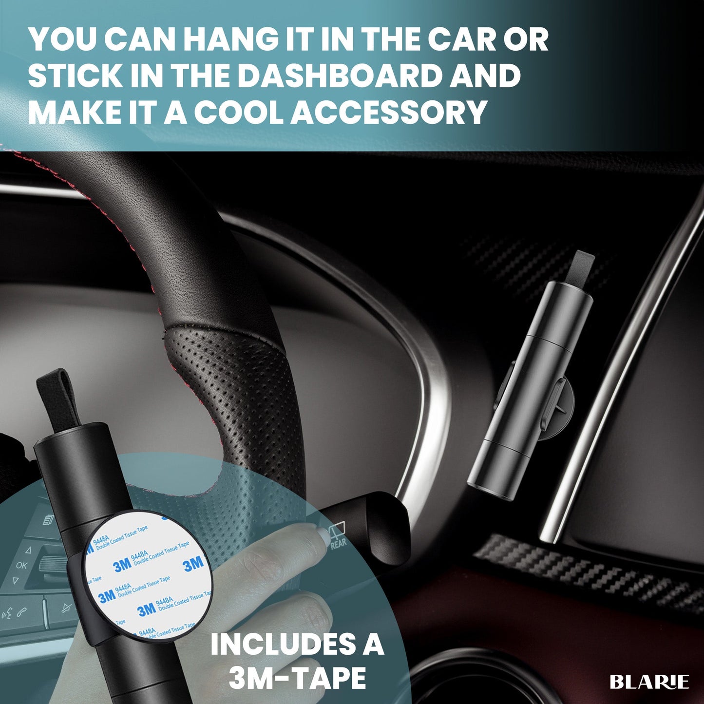 Davy | Car Safety Hammer – Important Car Escape Tool & Window Breaker for Emergencies