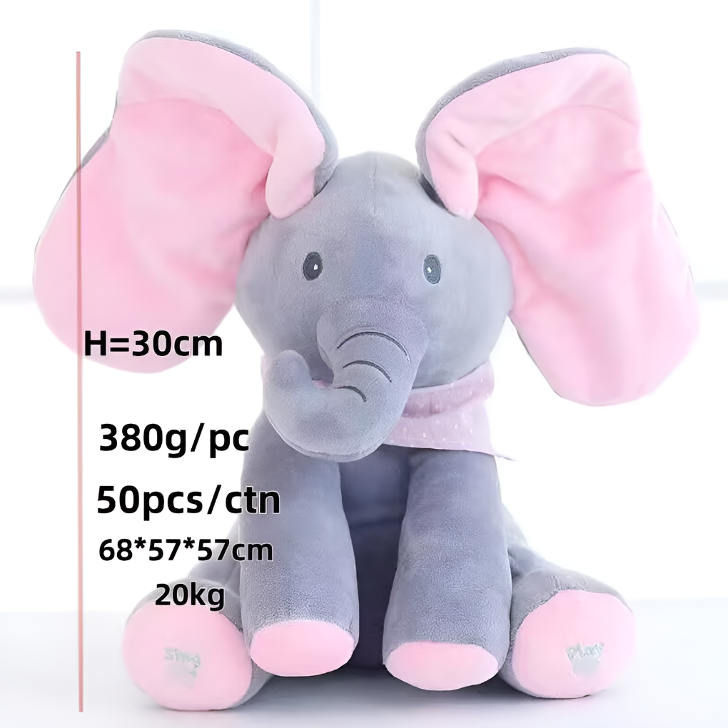 Davy | Children's Interactive Toy Elephant Peek-a-boo with Waving Ears