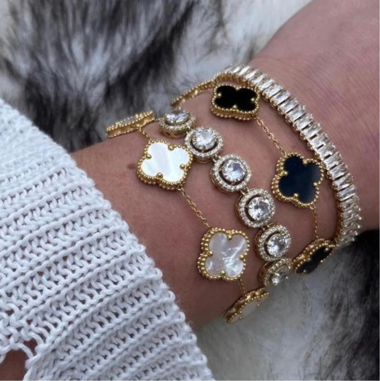 Davy | Clover Luck Bracelet | Elegant and Hypoallergenic | Adjustable