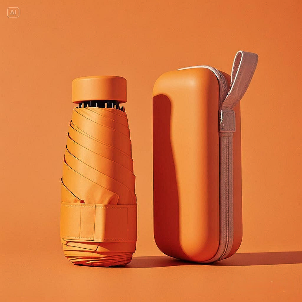 Davy | Compact Travel Umbrella with Waterproof Case