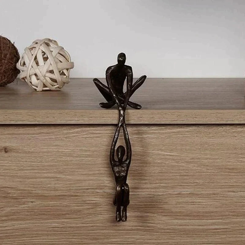 Davy | Couple Sculpture for Home Decor | Balanced Figures Decorative Accent