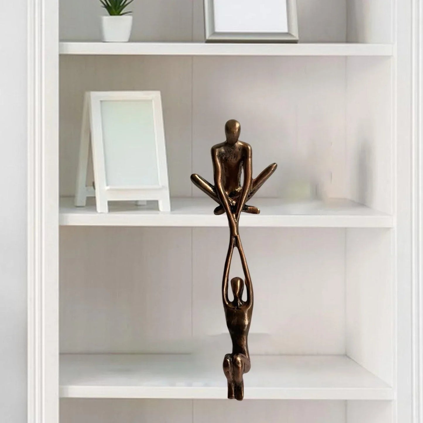 Davy | Couple Sculpture for Home Decor | Balanced Figures Decorative Accent