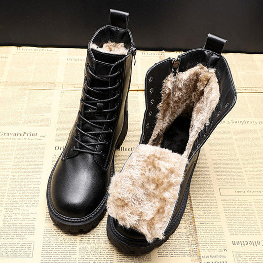 Davy Delphine – Winter Boots Made of Black Leather