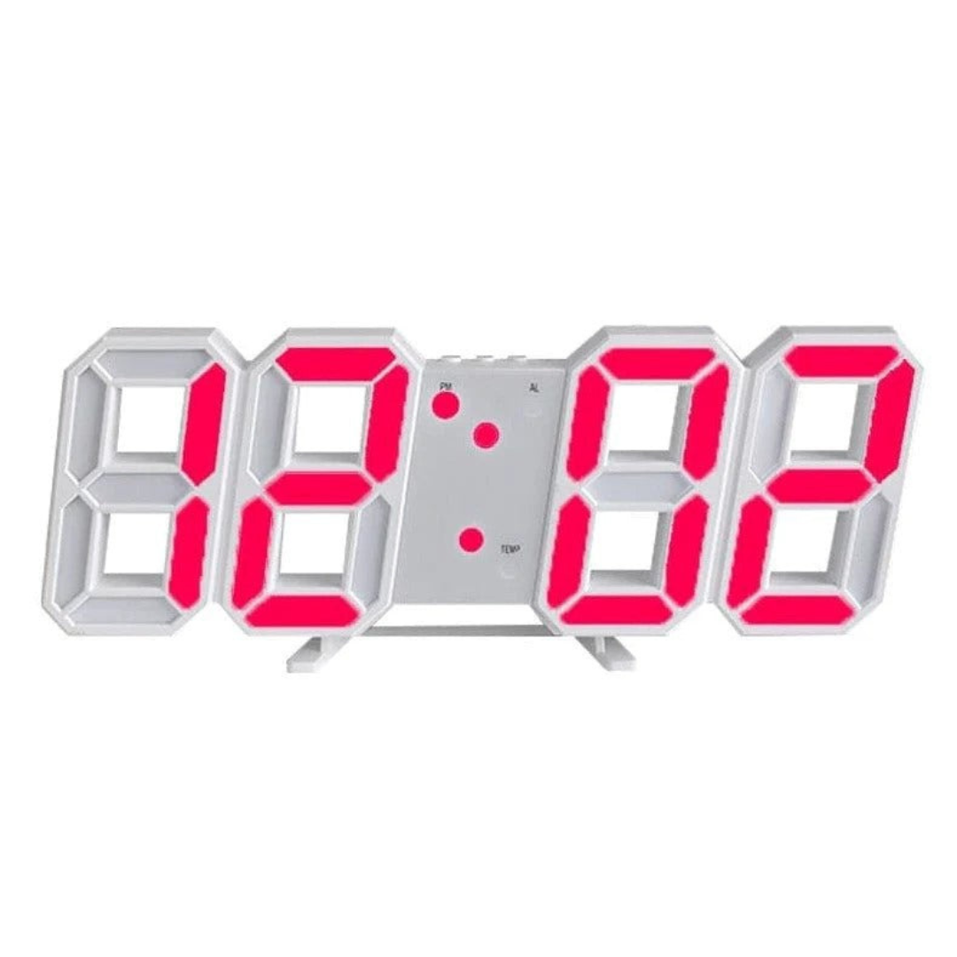 Davy | Designer LED 3D Wall Clock with Digital Display and Intuitive Operation